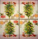 195 Weihnachten Blumen - 3-lagig (rot) - Ihr